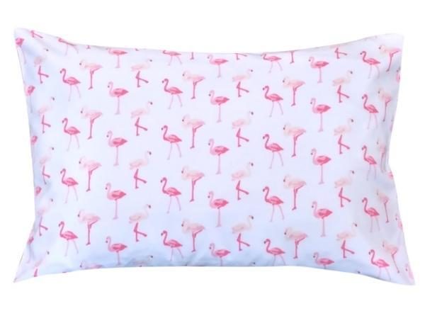 Pink Flamingo Toddler or Traveler Pillowcase