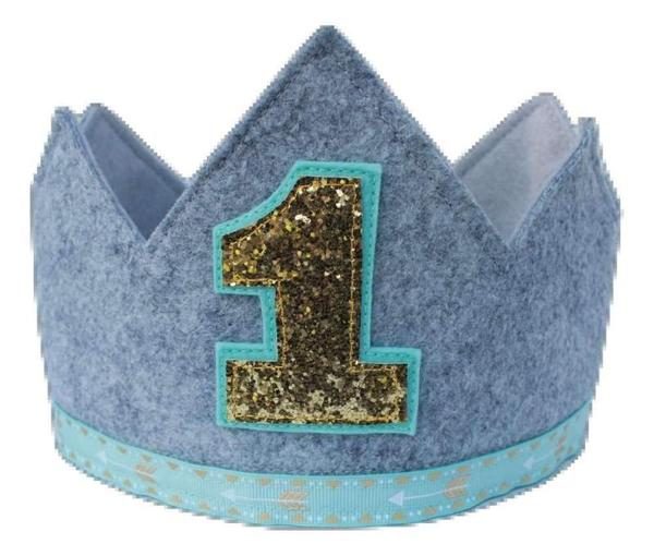 Gray and Mint Birthday Crown